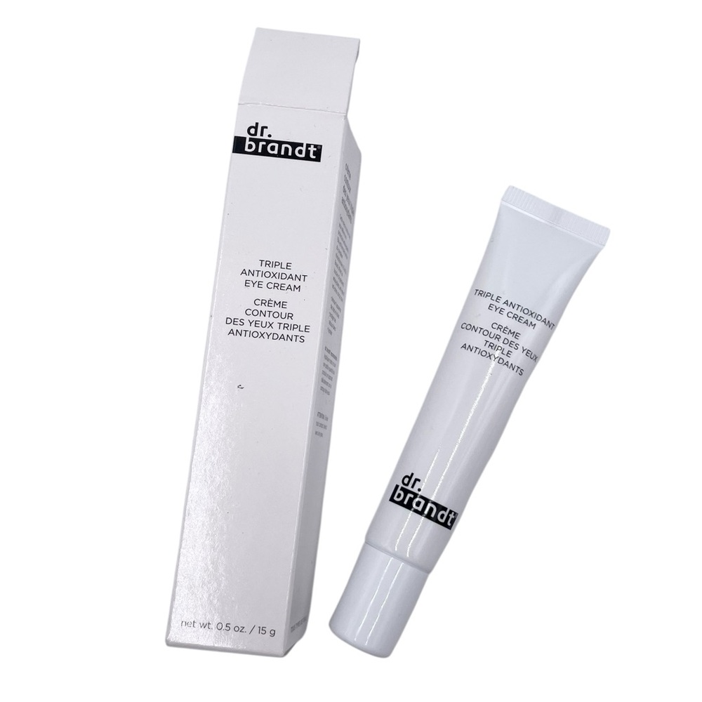NEW Dr Brandt Triple Antioxidant Eye Cream Full Size 0.5 oz Moisturizes Smooths